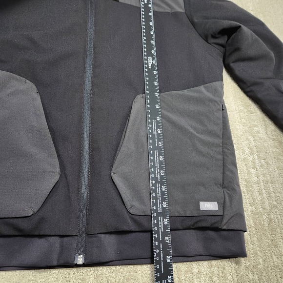 Figs Puffer Jacket Women Large Black Morven Insulated Full Zip Nurse Athleisure - Picture 4 of 13